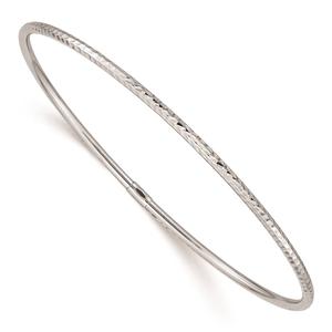 Gold Classics(tm) 14kt. White Gold 2mm Diamond-Cut Slip-On Bangle