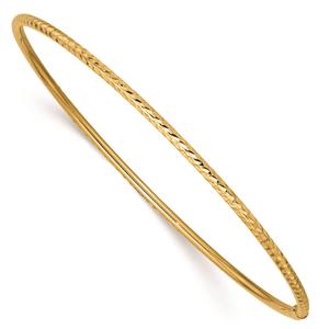 Gold Classics(tm) 14kt. Gold 2mm Diamond-Cut Tube Slip-On Bangle