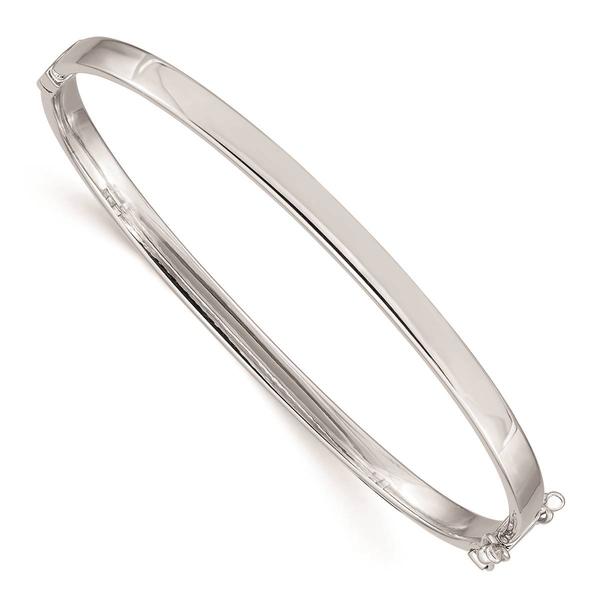 Gold Classics(tm)14kt. White Gold 4mm Hinged Bracelet