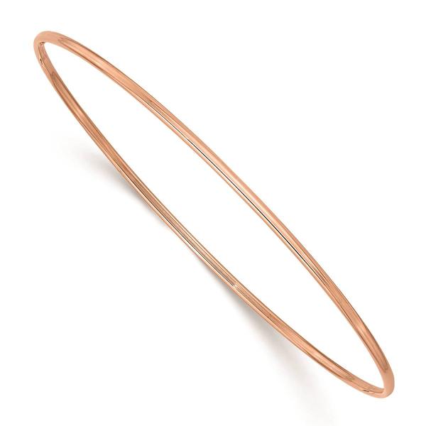 Gold Classics(tm) 14kt. Rose Gold Polished Slip-On Bangle Bracelet