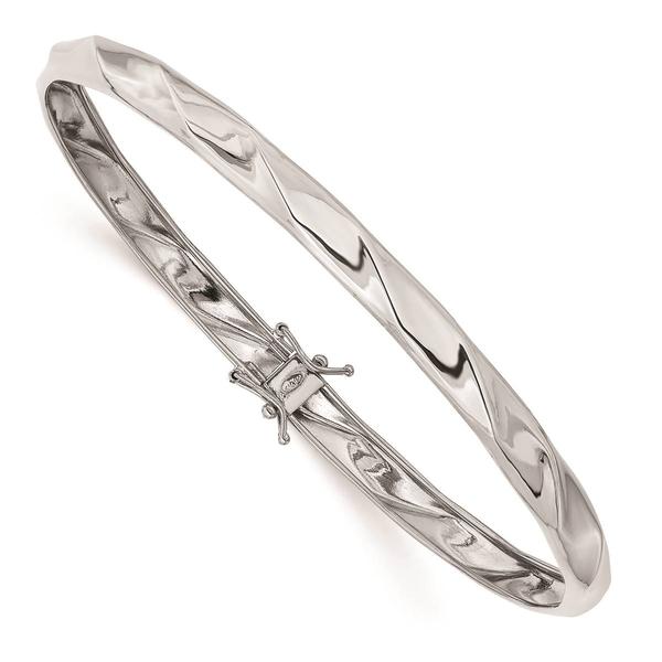 Gold Classics(tm) 14kt. White Gold Polished Twisted Flexible Bangle