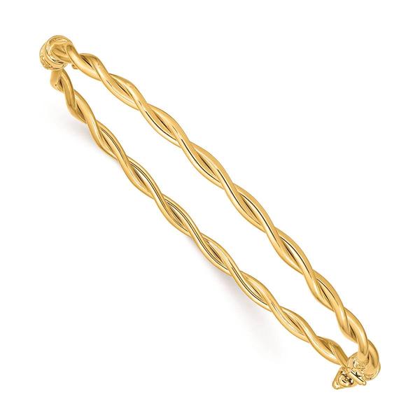 Gold Classics(tm) 14kt. Yellow Gold Twisted Hinged Bangle