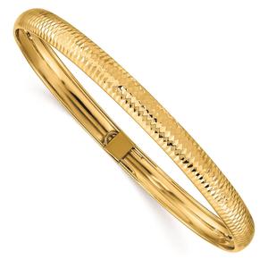Gold Classics(tm) 14kt. Gold Textured Flexible Bangle