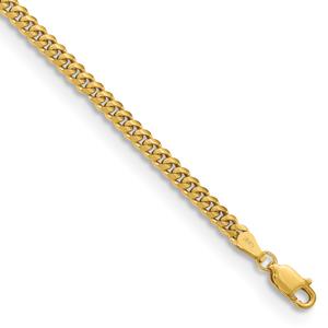 Gold Classics(tm) 3.5mm. 14kt. Solid Miami Cuban Chain Bracelet