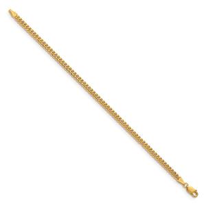 Mens Gold Classics(tm) 3.5mm. Solid Miami Cuban Chain Bracelet