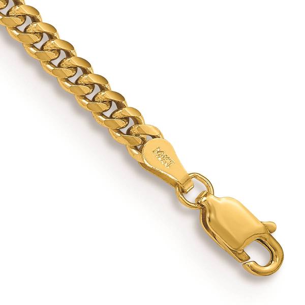 Mens Gold Classics(tm) 3.5mm. Solid Miami Cuban Chain Bracelet alternate view