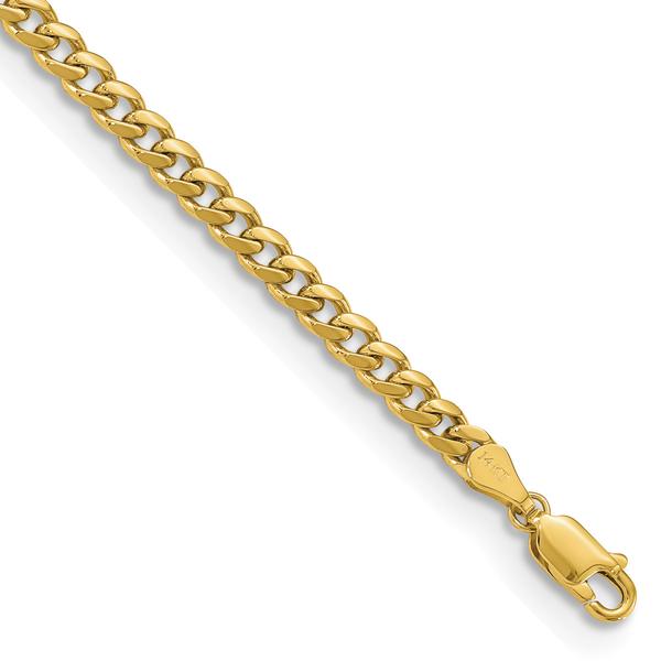 Gold Classics(tm) 4.25mm. Solid Miami Cuban Chain Bracelet