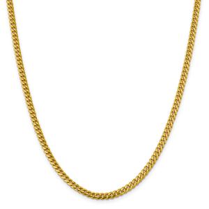 Gold Classics(tm) 4.25mm. Solid Miami Cuban Chain Bracelet alternate view