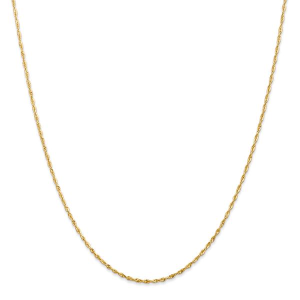 Gold Classics(tm) 1.5mm. Diamond Cut Extra-Light Rope Anklet alternate view