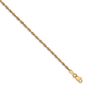 Mens Gold Classics(tm) 2.0mm. 14kt. Diamond Cut Light Rope Bracelet alternate view
