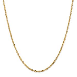 Gold Classics(tm) 2.5mm. Diamond Cut Extra-Light Rope Anklet alternate view