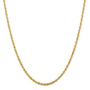 Gold Classics(tm) 2.75mm. Diamond Cut Extra-Light Rope Anklet alternate view