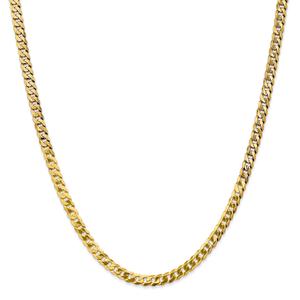 Mens Gold Classics(tm)4.75mm. 14kt. Gold Beveled Curb Chain Bracelet alternate view