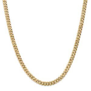 Gold Classics(tm) 5.75mm. 14kt. Beveled Curb Chain Bracelet alternate view