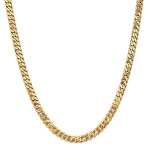 Gold Classics(tm) 6.25mm. 14kt. Beveled Curb Chain Bracelet alternate view