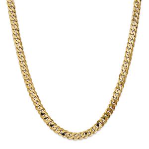 Gold Classics(tm) 7.25mm. 14kt. Beveled Curb Chain Bracelet alternate view
