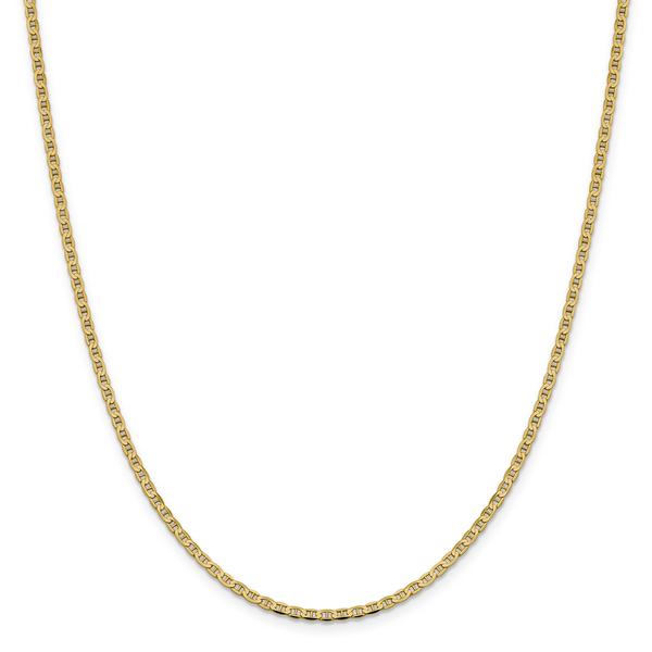 Gold Classics(tm) 2.4mm. Concave Anchor Chain Anklet alternate view