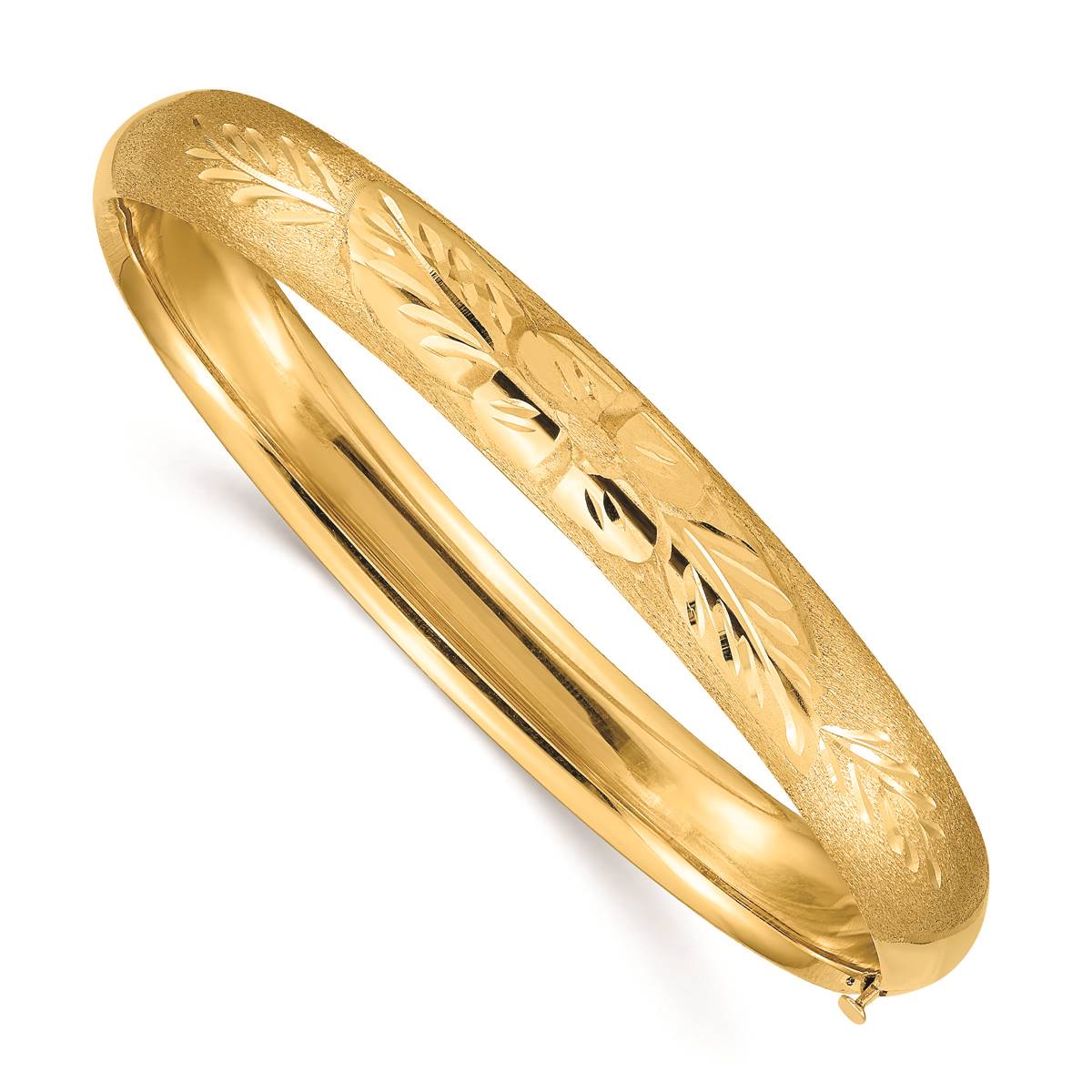 Gold Classics(tm) 14kt.Gold  Florentine Engraved Bangle Bracelet