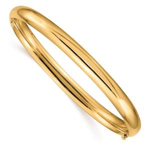 Gold Classics(tm) 14kt.  Gold 4/16  Polished Hinged Bangle Bracelet