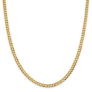 Mens Gold Classics(tm) 4.7mm. Solid Polished Light Cuban Bracelet alternate view