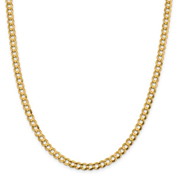 Gold Classics(tm) 5.9mm. Solid Polished Light Cuban Bracelet alternate view