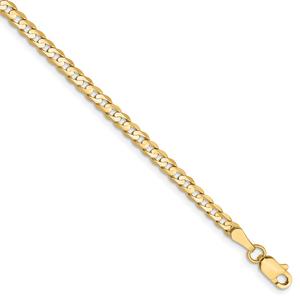 Gold Classics(tm) 3mm. 14kt. Open Concave Curb Chain Bracelet