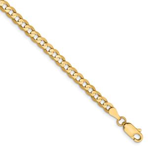 Gold Classics(tm) 3.8mm. 14kt. Open Concave Curb Chain Bracelet
