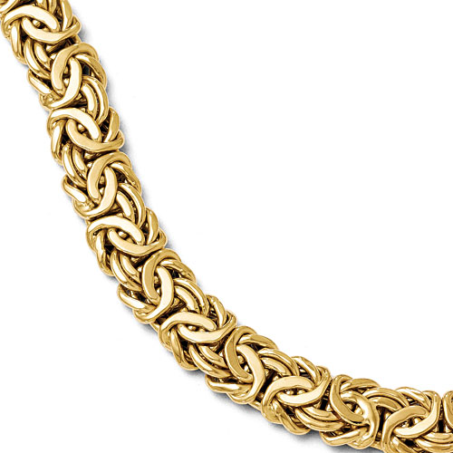 Gold Classics(tm) 14kt. Polished Gold Byzantine Bracelet