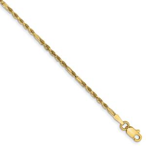 Gold Classics(tm) 1.8mm. 14kt. Diamond Cut Milano Rope Bracelet