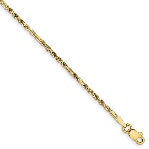 Gold Classics(tm) 1.8mm. 14kt. Diamond Cut Milano Rope Bracelet