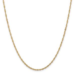 Gold Classics(tm) 1.70mm. 14kt. Gold Singapore Chain Anklet alternate view