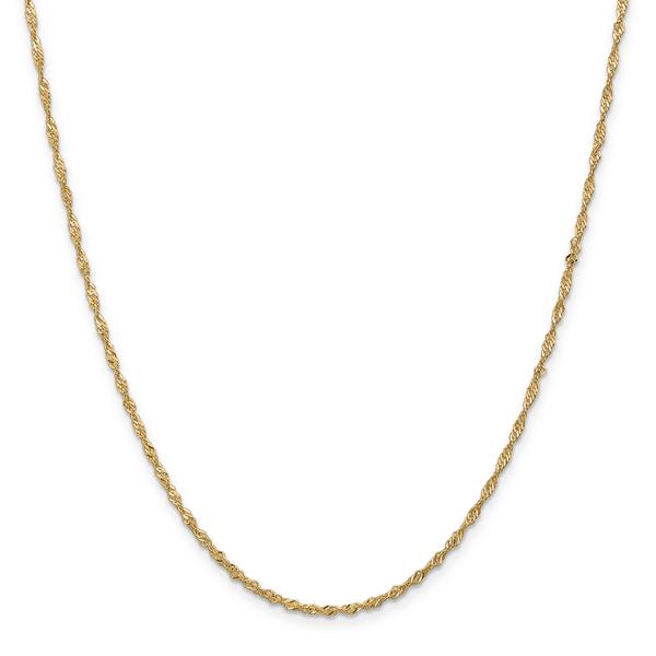 Gold Classics(tm) 1.70mm. 14kt. Gold Singapore Chain Anklet alternate view
