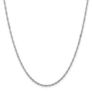 Gold Classics(tm) 1.7mm. 14kt. White Gold Singapore Anklet alternate view