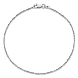 Gold Classics(tm) 1.4mm. White Gold Polished Cable Anklet