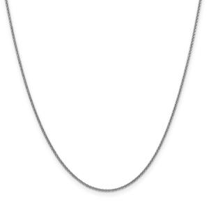 Unisex Gold Classics(tm) 1.4mm. White Gold Polished Cable Anklet alternate view