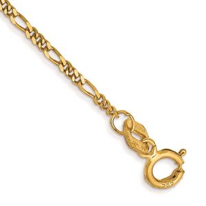 Gold Classics(tm) 1.25mm. 14kt. Gold Flat Figaro Chain Bracelet