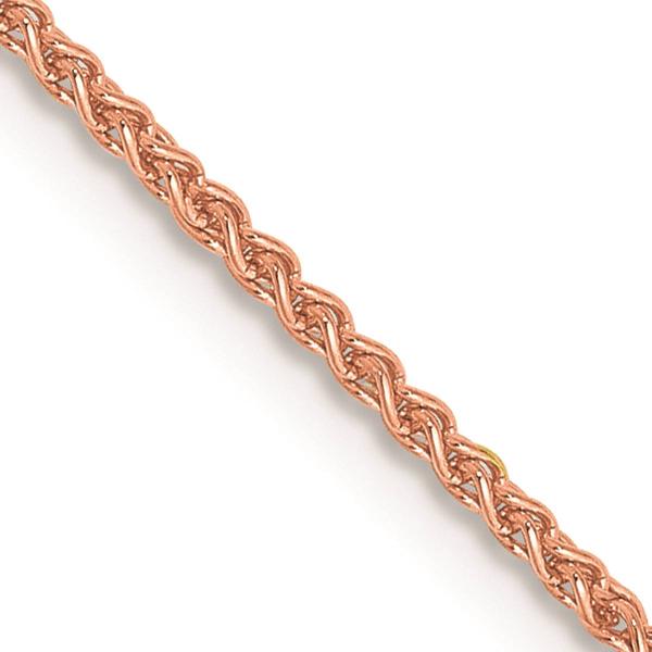Gold Classics(tm) 1.0mm. Rose Gold Diamond Cut Cable Anklet