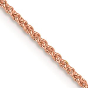 Gold Classics(tm) 1.0mm. Rose Gold Diamond Cut Cable Anklet