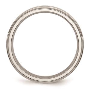 Mens Gentlemen's Classics(tm) Steel Ridged Edge Wedding Band alternate view