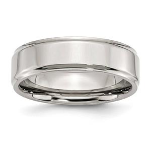Mens Gentlemen's Classics(tm) Alluring Ridged Edge Wedding Band