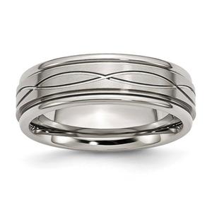 Mens Gentlemen's Classics(tm) Wedding Band with Criss Cross Detail