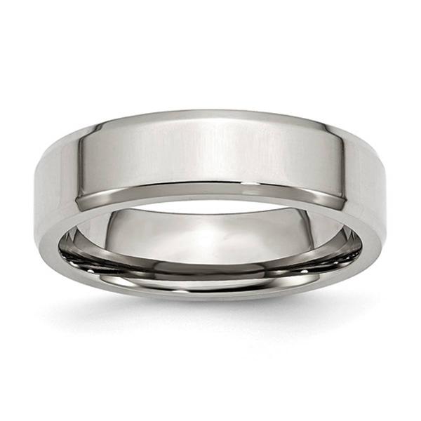 Mens Gentlemen's Classics(tm) Beveled Edge 6mm Wedding Band