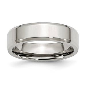 Mens Gentlemen's Classics(tm) Beveled Edge 6mm Wedding Band