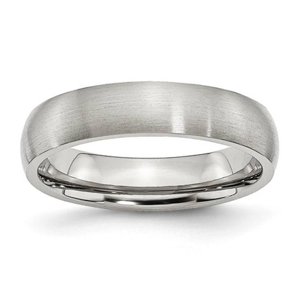 Mens Gentlemen's Classics(tm) Stainless Steel 5mm Wedding Band