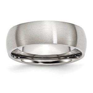 Mens Gentlemen's Classics(tm) 7mm Domed Steel Wedding Band