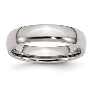 Mens Gentlemen's Classics(tm) 5mm Steel Polished Wedding Band