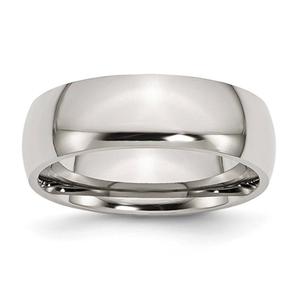 Mens Gentlemen's Classics(tm) Stainless Steel 7mm Polished Band