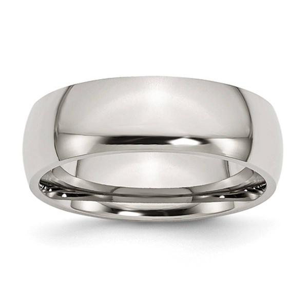 Mens Gentlemen's Classics(tm) Stainless Steel 7mm Polished Band