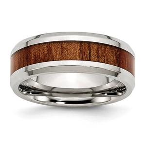 Mens Gentlemen's Classics(tm) Wood Enamel Inlay Wedding Band