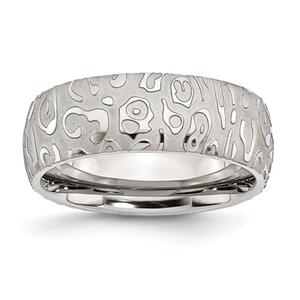 Mens Gentlemen's Classics(tm) Textured Stainless Steel 8mm Band